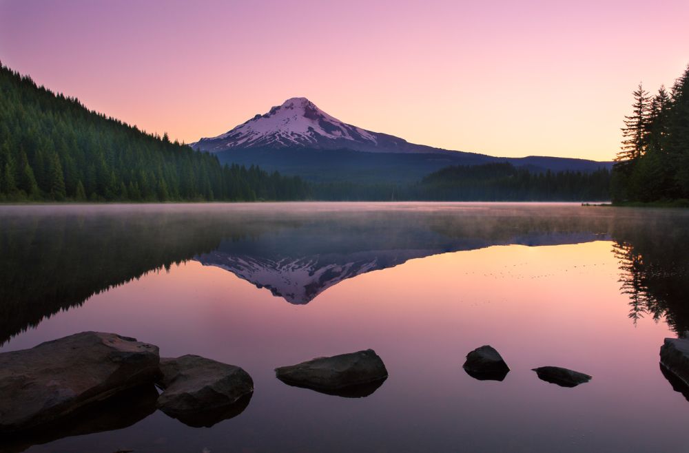 colorful sunrise of Mt.Hood