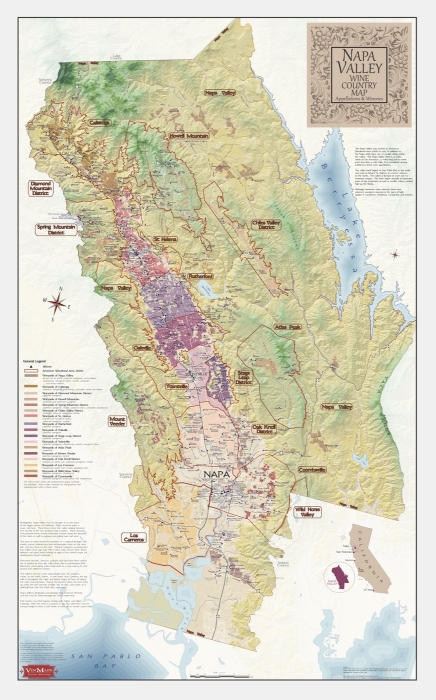Vinmaps Napa Valley Wine Country Map