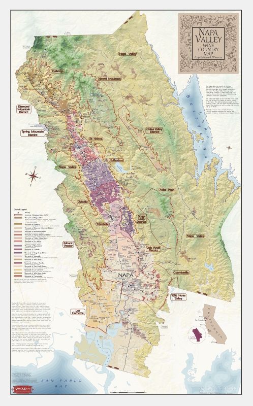 Vinmaps Napa Valley Wine Country Map
