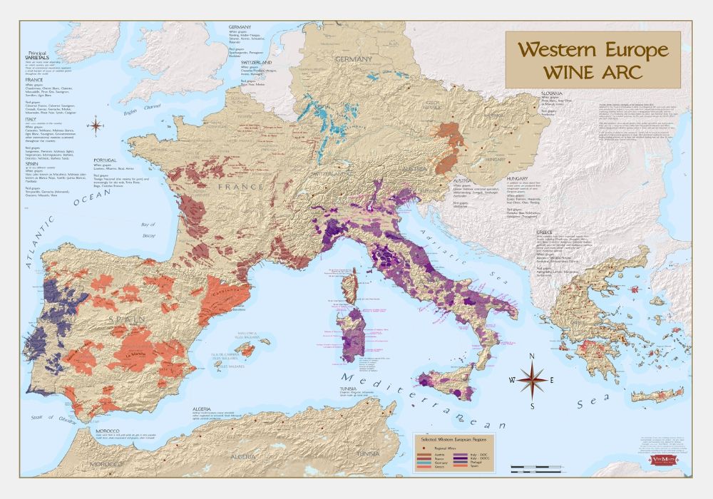 Vinmaps Western Europe Wine Arc