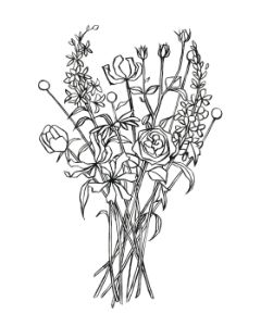 137865Z Black & White Bouquet III