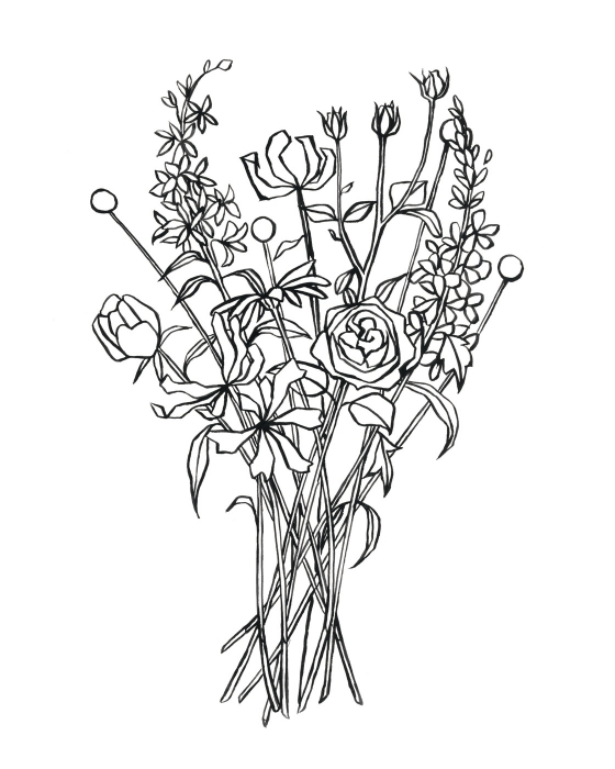 137865Z Black & White Bouquet III