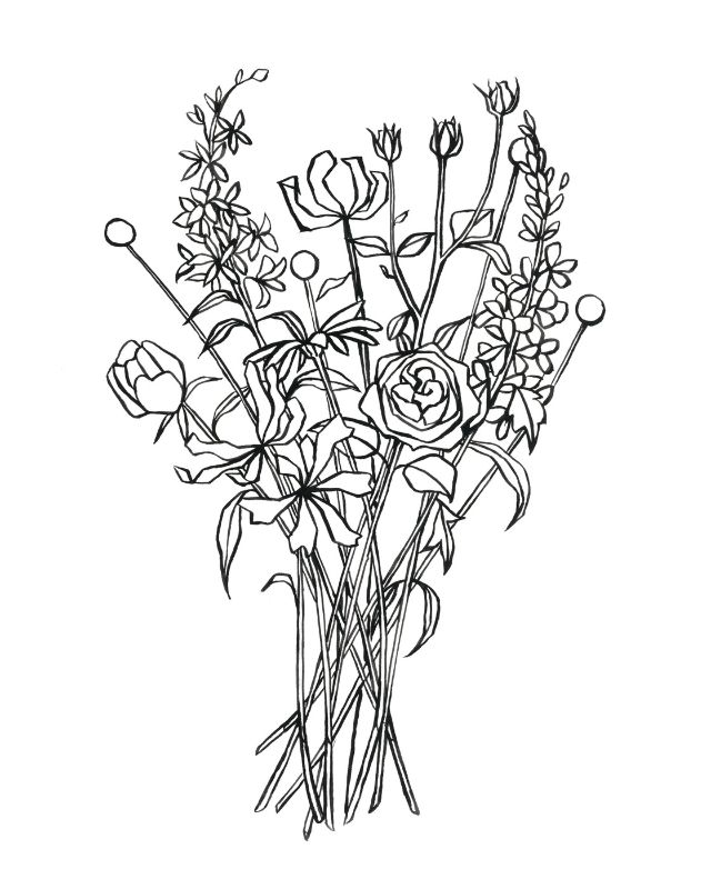 137865Z Black & White Bouquet III