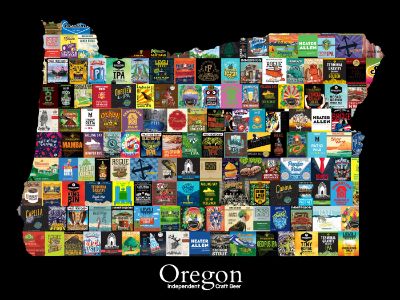 Oregon with Black Background