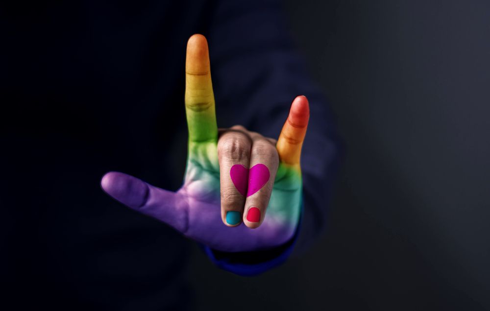 rainbow hand