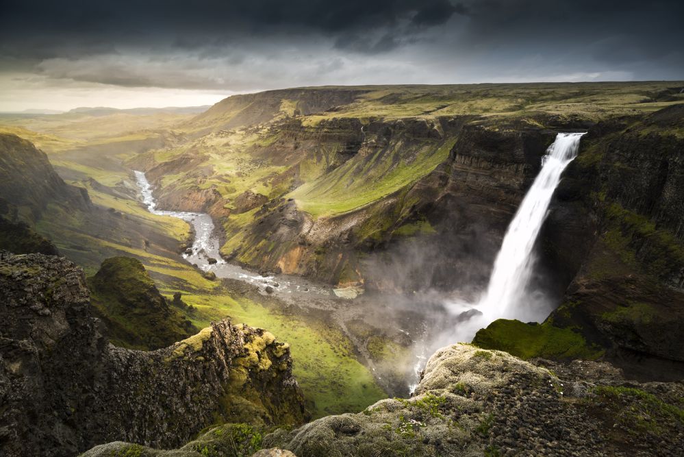 haifoss waterfal,iceland