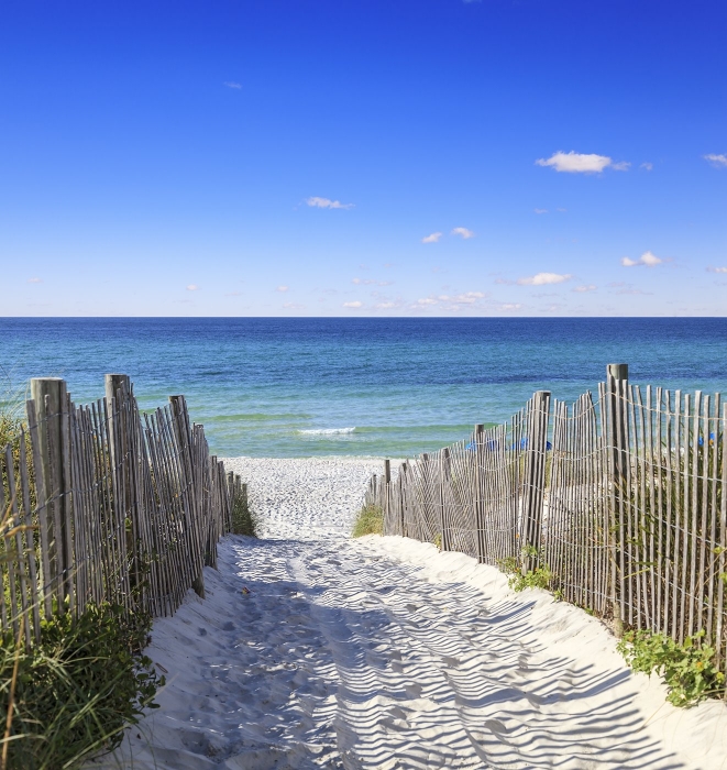 Sandy walkway leading to the beautiful Gulf Shore Beach
