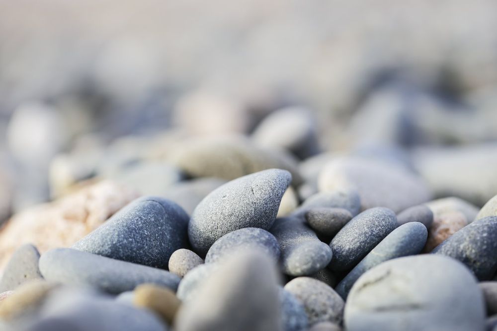 The pebbles on the Cyprus beach