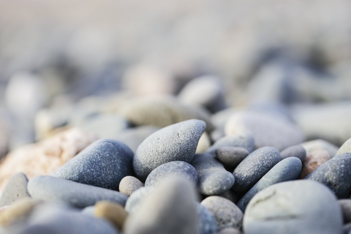 The pebbles on the Cyprus beach
