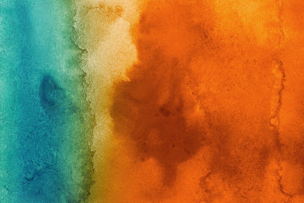 Blue and orange background abstraction