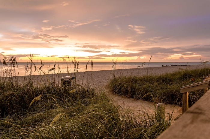 Sunset at beach, Naples, Florida, USA