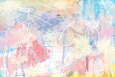abstract wet oil painting multicolored on gesso canvas backgroun