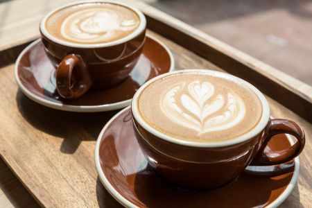 Two hot latte