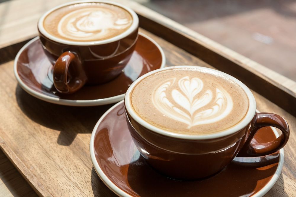 Two hot latte