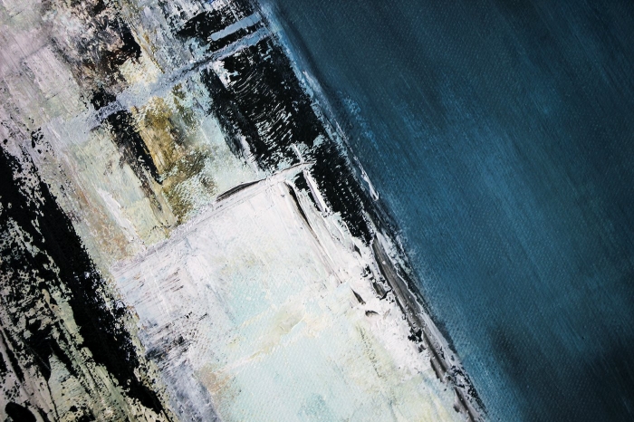 abstract blue oil painting