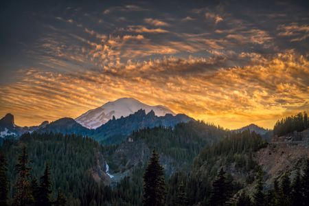 Mt Rainier from Stevens Canyon
