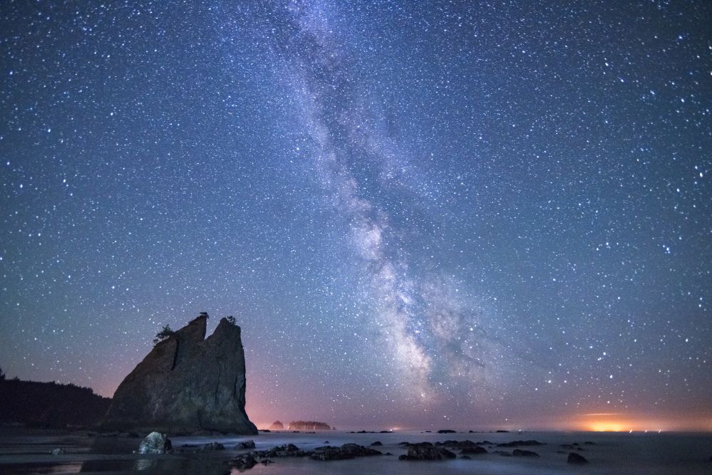 Milky Way over Rialto Beach