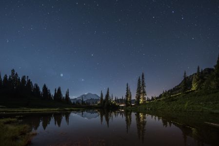 Milky way over Rainier