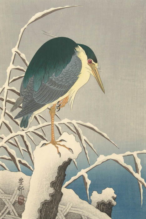 Heron In Snow 1920 1930