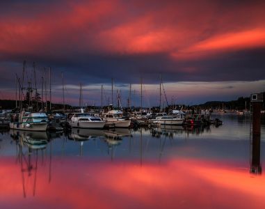 Corinne Ganges Harbor Sunset