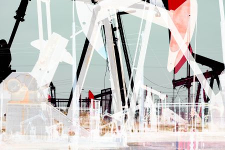 Montage of Oil Well Pumpjacks