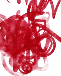 Hand Drawing Watercolor abstract art red color. Use for wall art