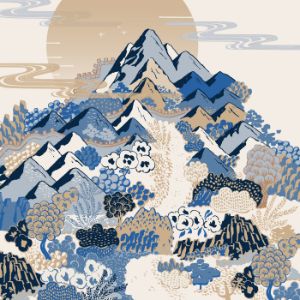 Illustration capturing the poetic beauty of mountain landscapes 