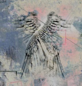 Modern dark art. Angel Wings