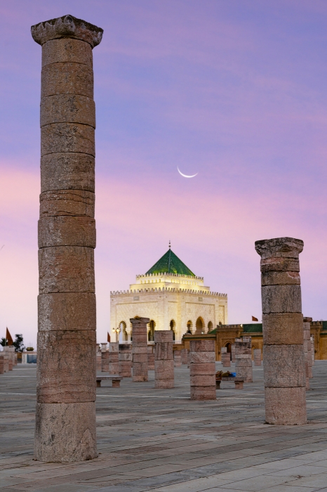 Mausoleum of Mohammed V at sunset, Rabat