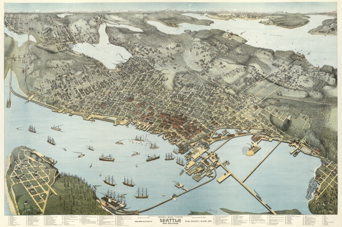 1891 Map of Seattle Washington