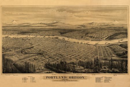 1879 Map of Portland Oregon