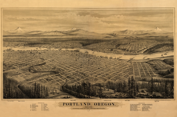 1879 Map of Portland Oregon