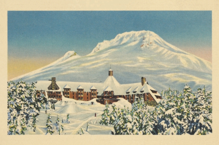 1937 Timberline Lodge Winter Pos